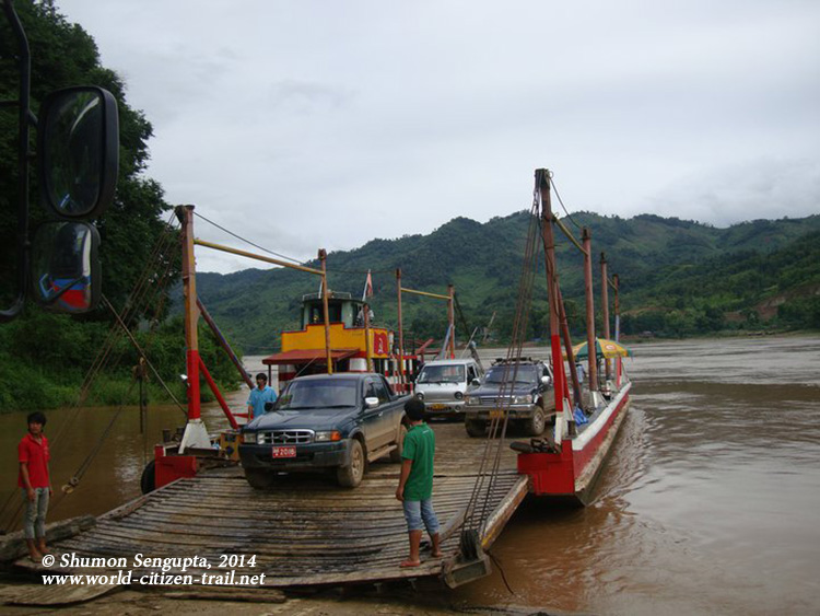 The ferry over the Mekong in Sayabouri Province, Northern Laos