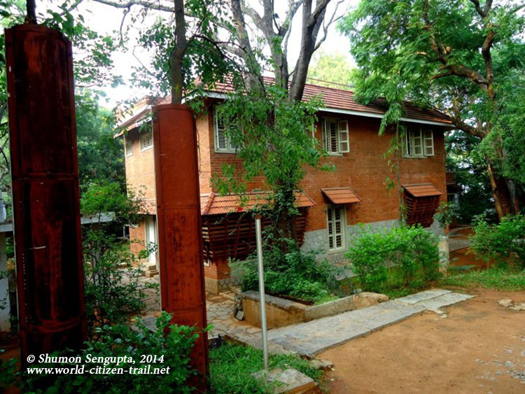 The hospital at Rishi Valley School campus surrounded by Sandalwood trees