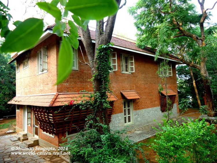 The hospital at Rishi Valley School campus, surrounded by Sandalwood trees