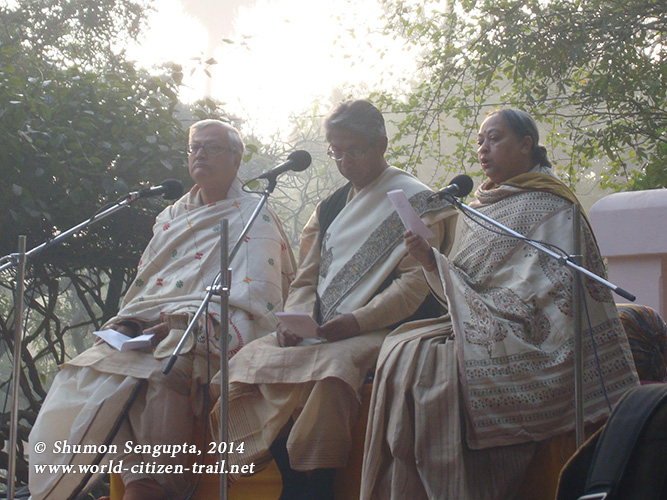 Early morning congregation on 7th Poush (23rd December 2011) at Chatim Tala. .