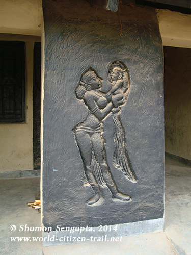 Mural at Kalo Bari  Black House, Kala Bhavan complex.
